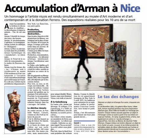 Accumulation d'Arman à Nice
